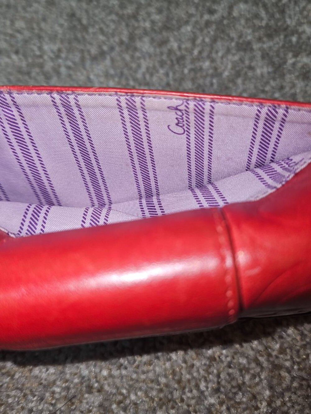 Red Coach Wallet - Picture 3 of 7